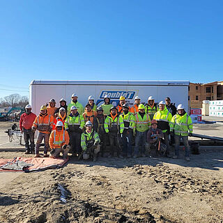 Our awesome concrete team after a long day's work