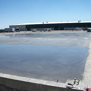 Large commercial retail concrete slab